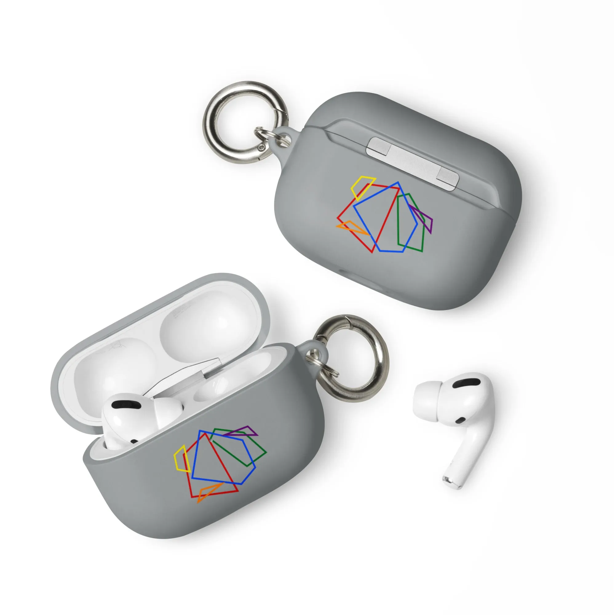 LGBTQ Pride Rubber Case for Apple AirPods - Geometric Lines