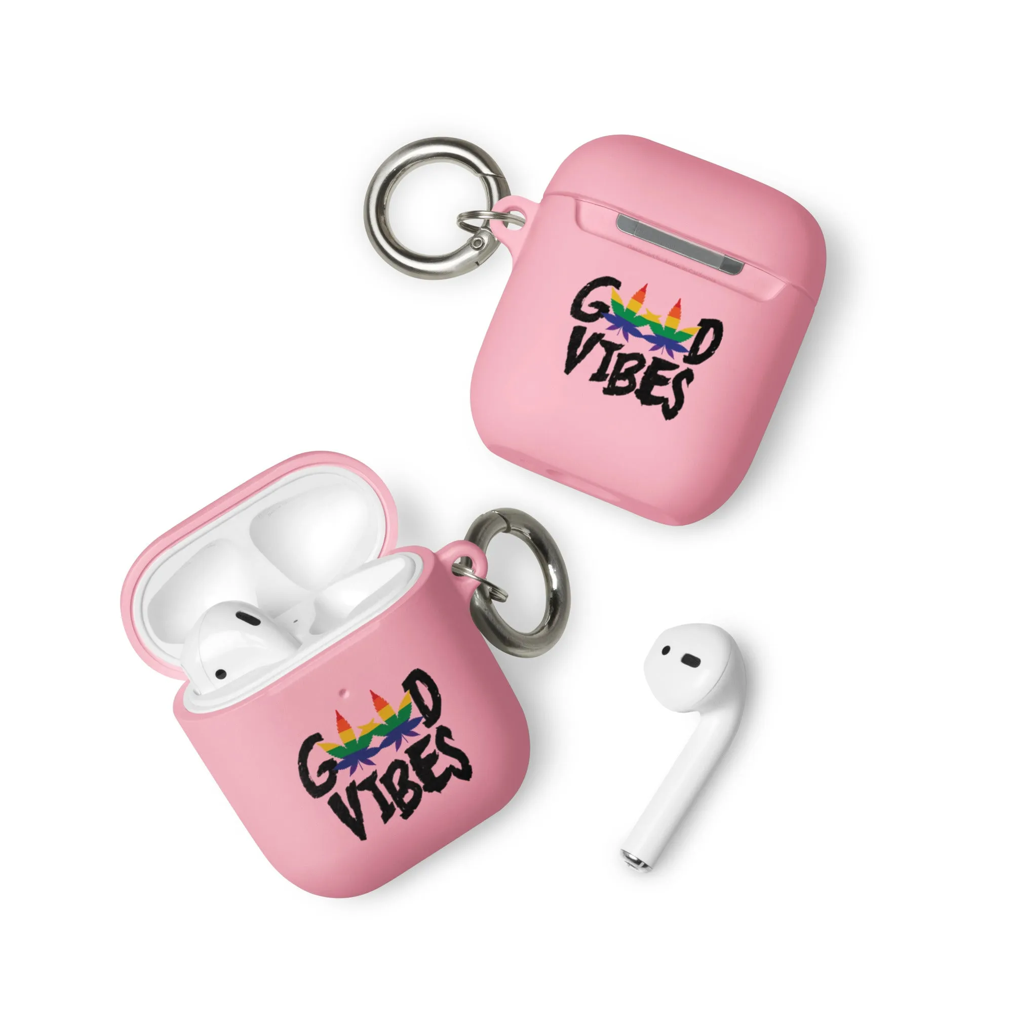 LGBTQ Pride Rubber Case for Apple AirPods - Good Vibes