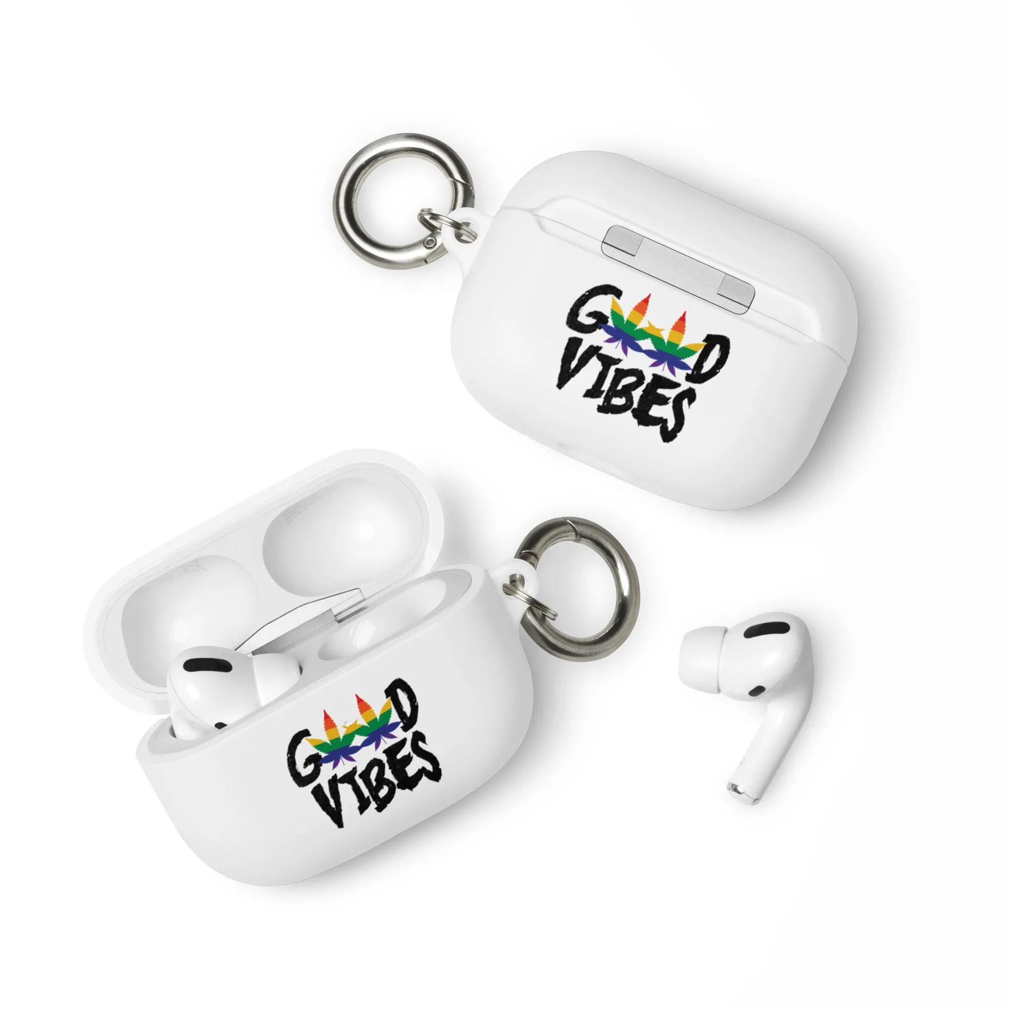 LGBTQ Pride Rubber Case for Apple AirPods - Good Vibes
