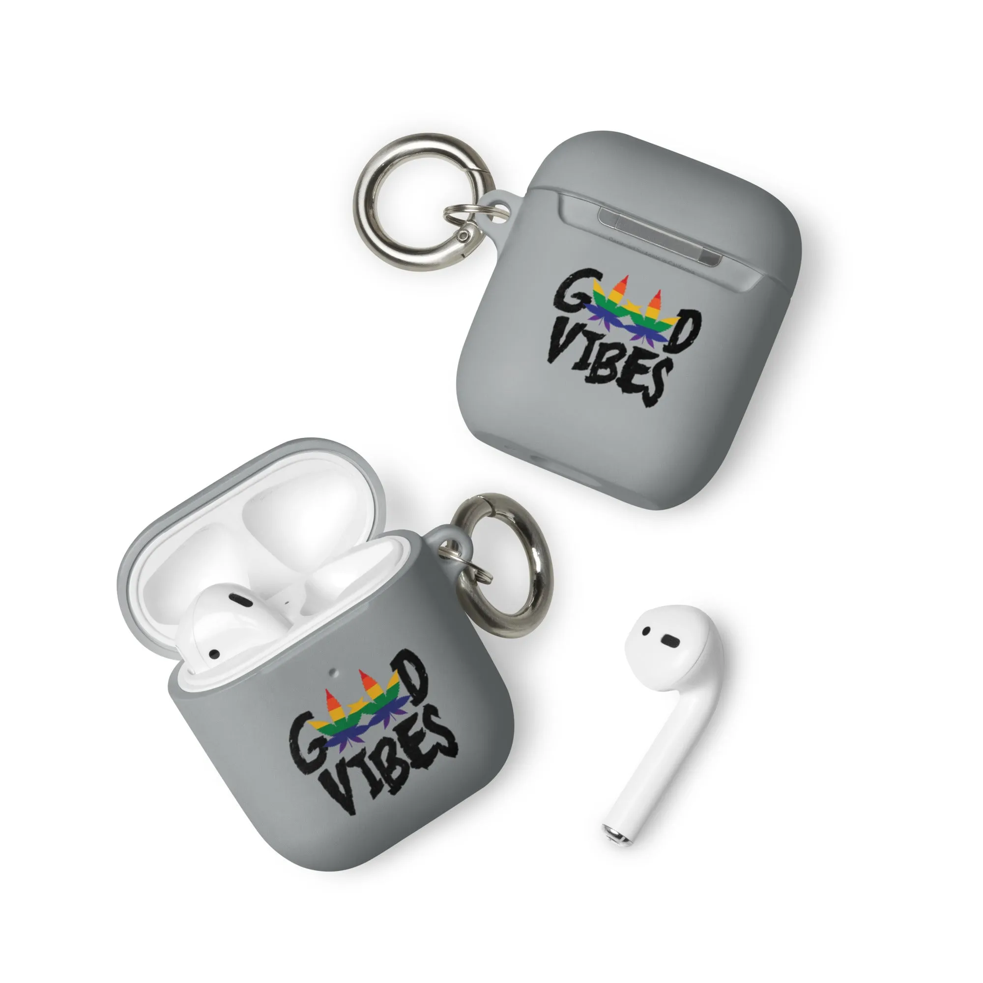 LGBTQ Pride Rubber Case for Apple AirPods - Good Vibes