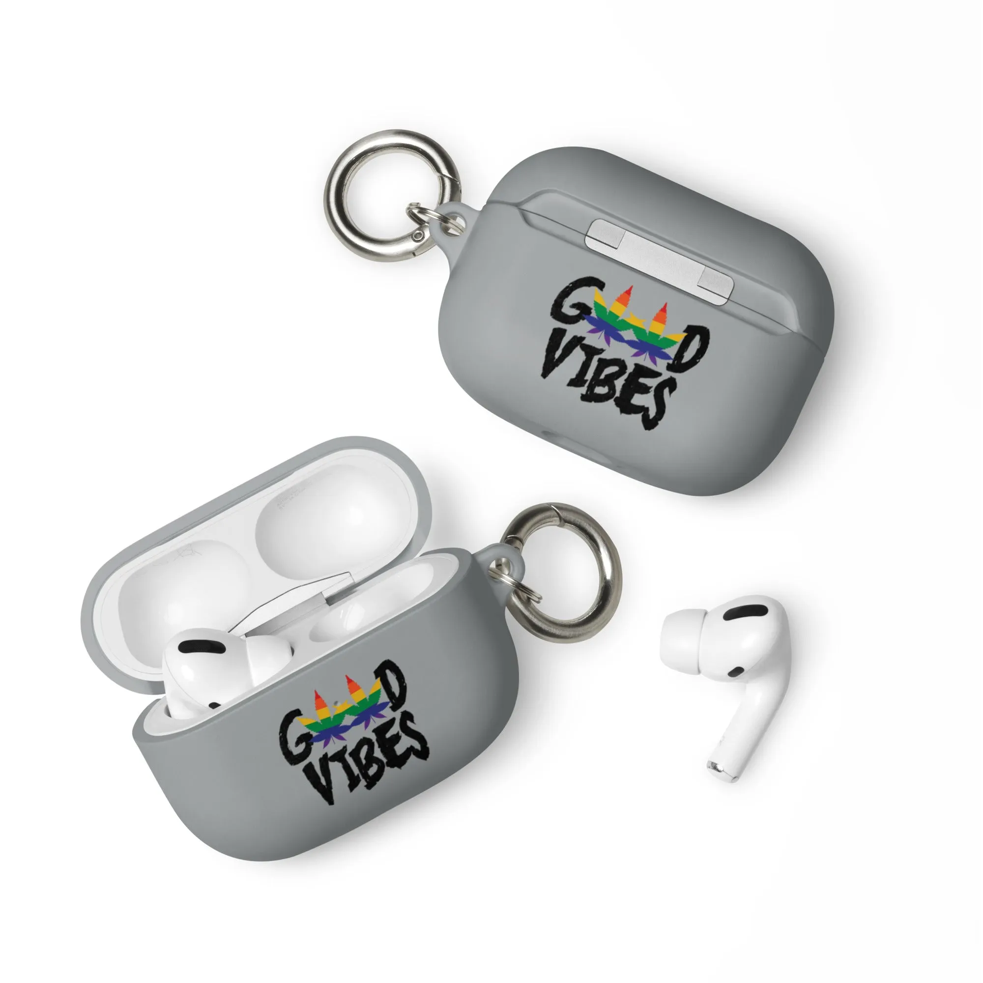 LGBTQ Pride Rubber Case for Apple AirPods - Good Vibes