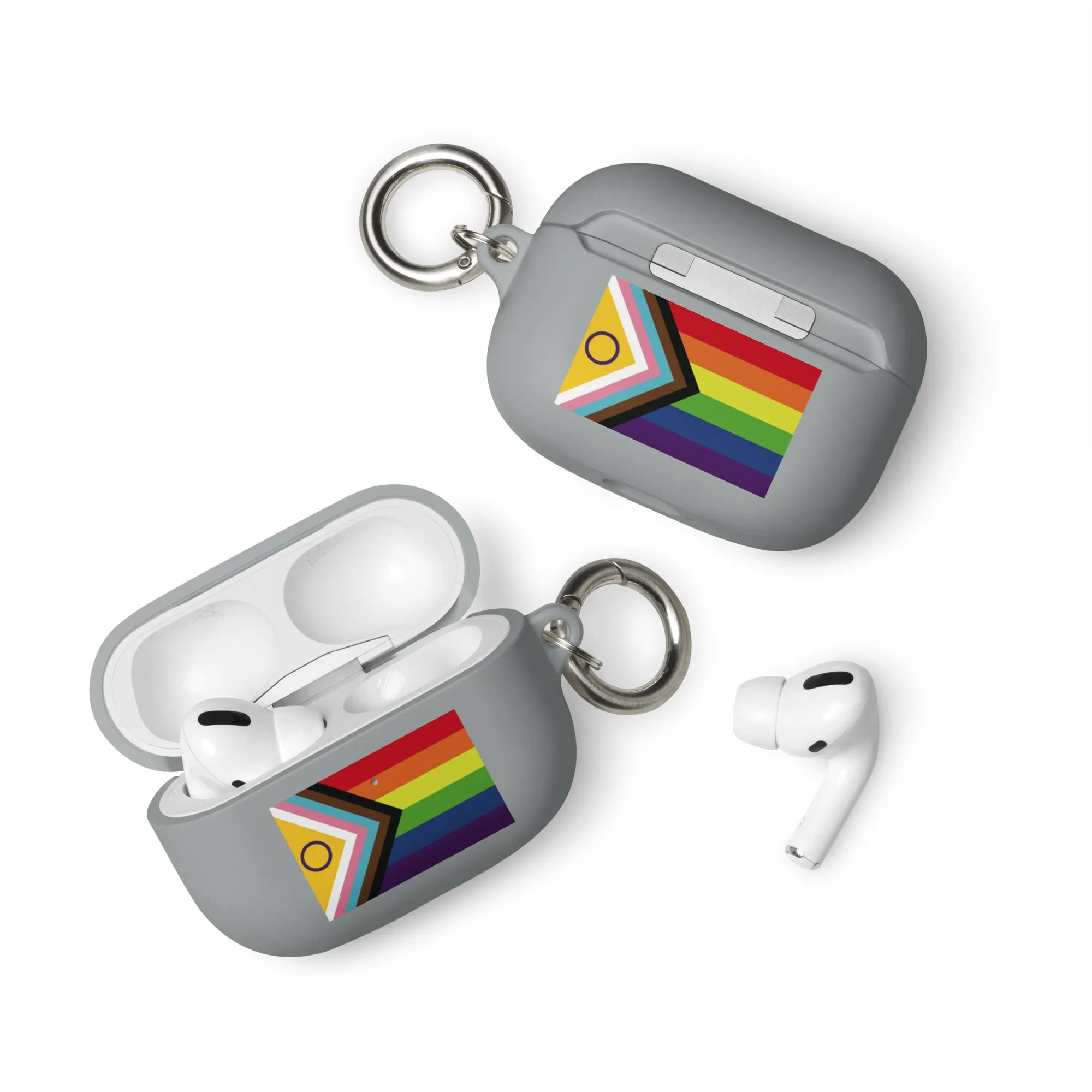 LGBTQ Pride Rubber Case for Apple AirPods® - Intersex Progress Flag