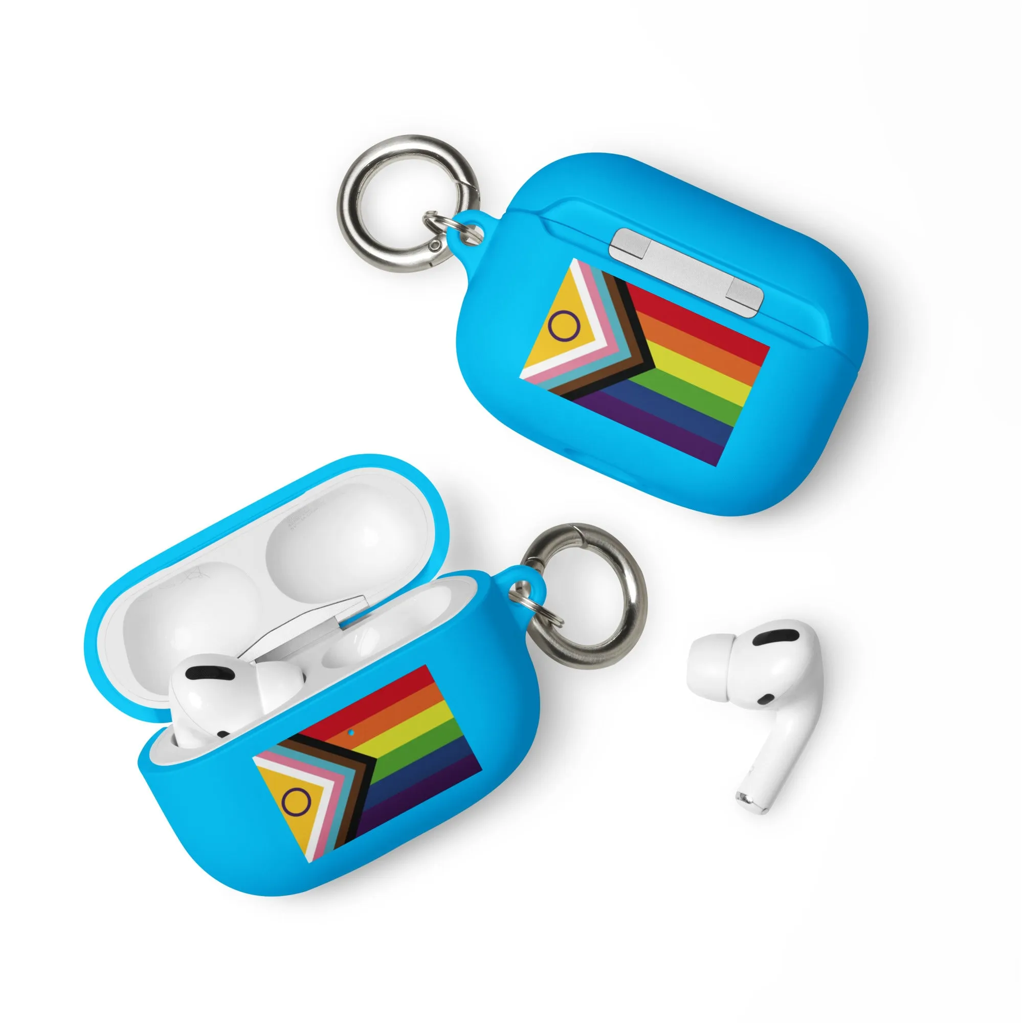 LGBTQ Pride Rubber Case for Apple AirPods® - Intersex Progress Flag