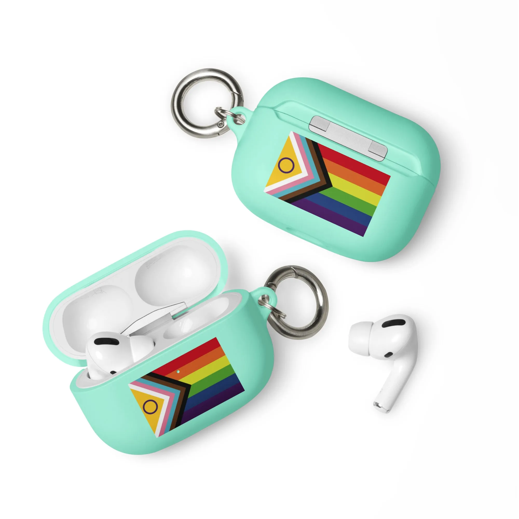 LGBTQ Pride Rubber Case for Apple AirPods® - Intersex Progress Flag