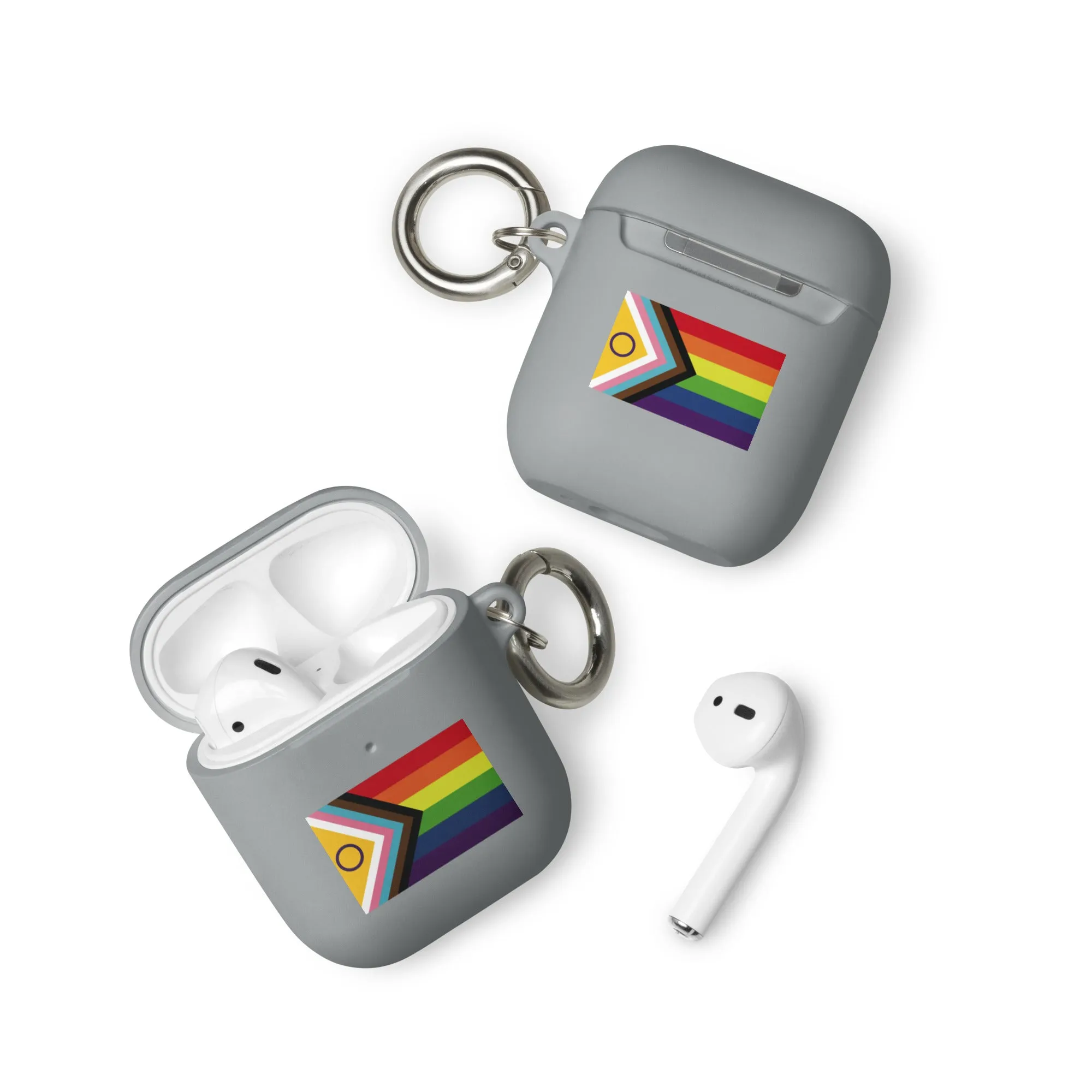 LGBTQ Pride Rubber Case for Apple AirPods® - Intersex Progress Flag