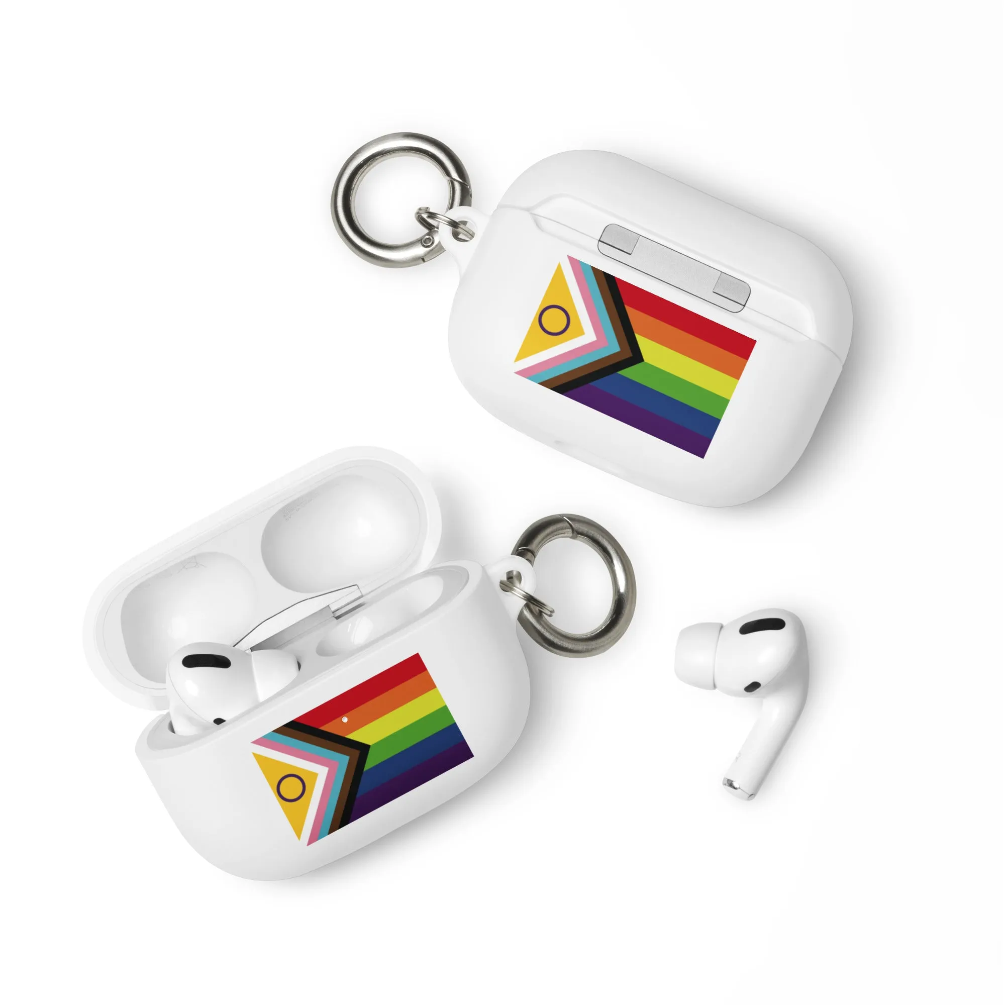 LGBTQ Pride Rubber Case for Apple AirPods® - Intersex Progress Flag