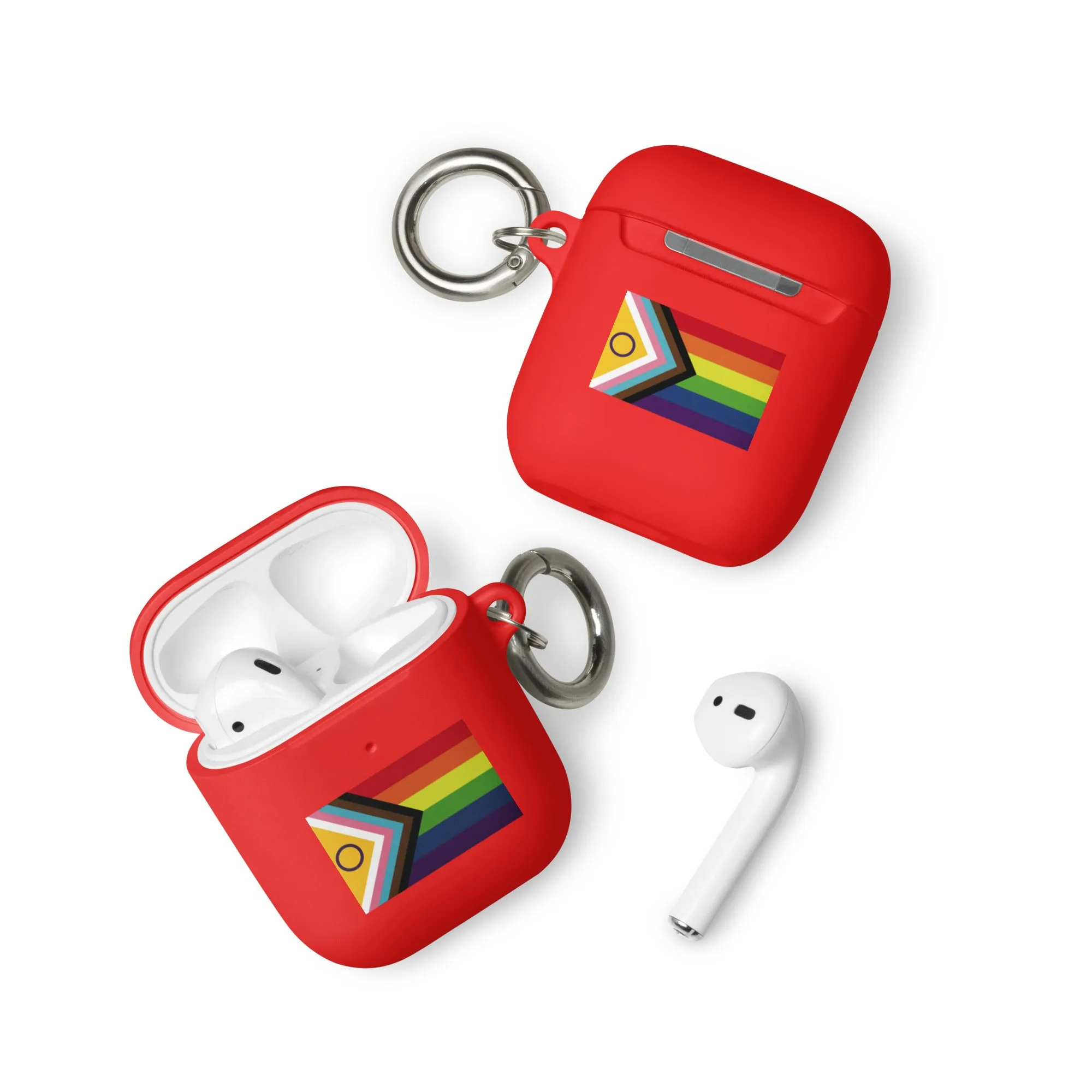 LGBTQ Pride Rubber Case for Apple AirPods® - Intersex Progress Flag