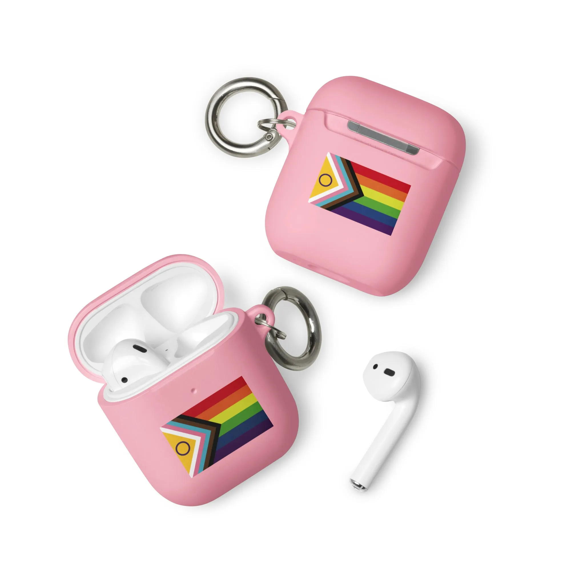 LGBTQ Pride Rubber Case for Apple AirPods® - Intersex Progress Flag