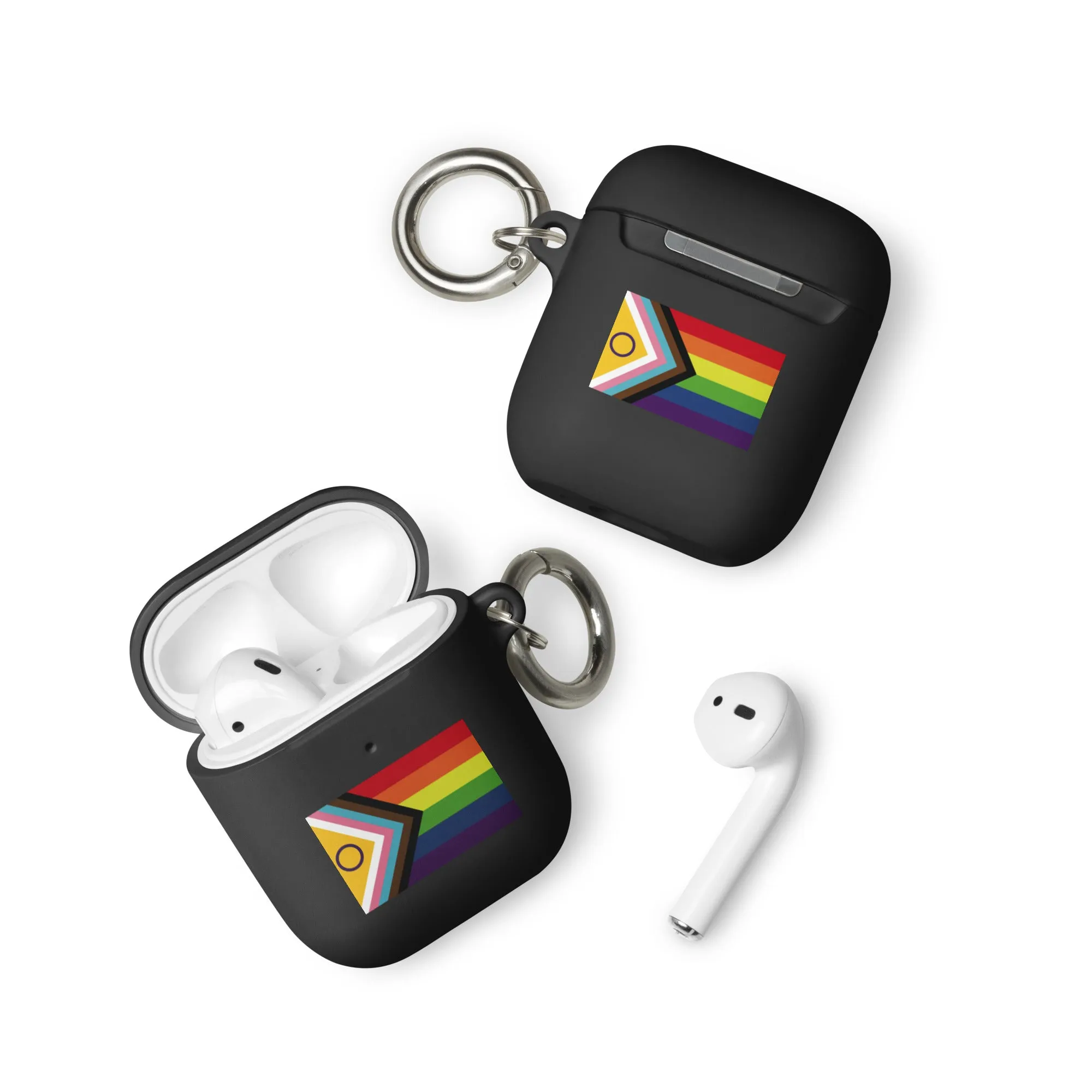 LGBTQ Pride Rubber Case for Apple AirPods® - Intersex Progress Flag