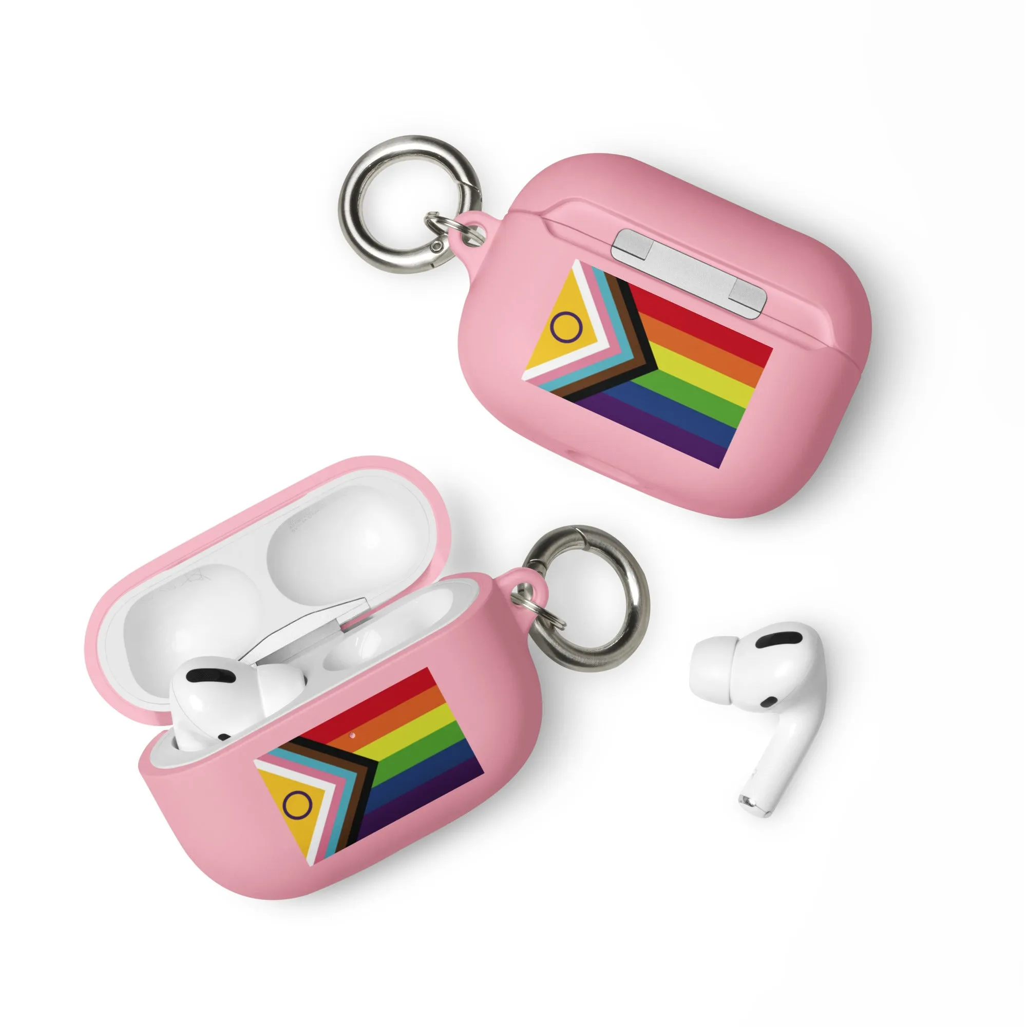 LGBTQ Pride Rubber Case for Apple AirPods® - Intersex Progress Flag