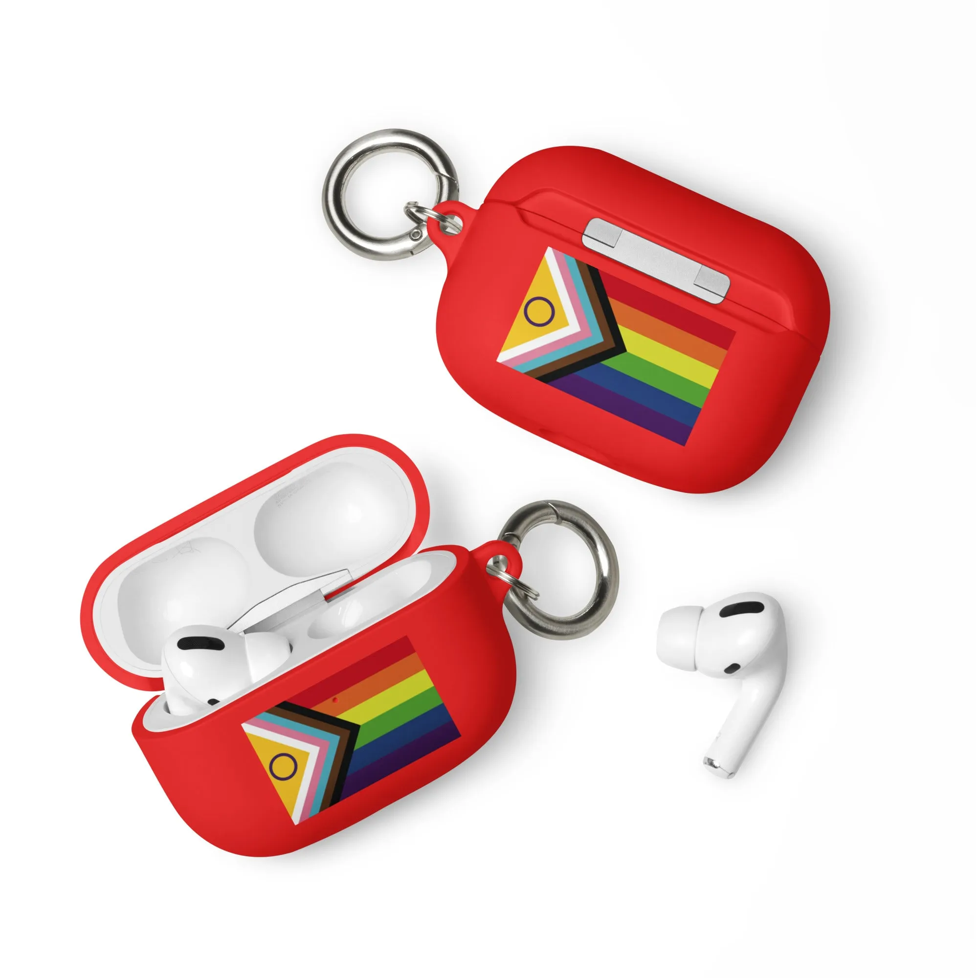 LGBTQ Pride Rubber Case for Apple AirPods® - Intersex Progress Flag
