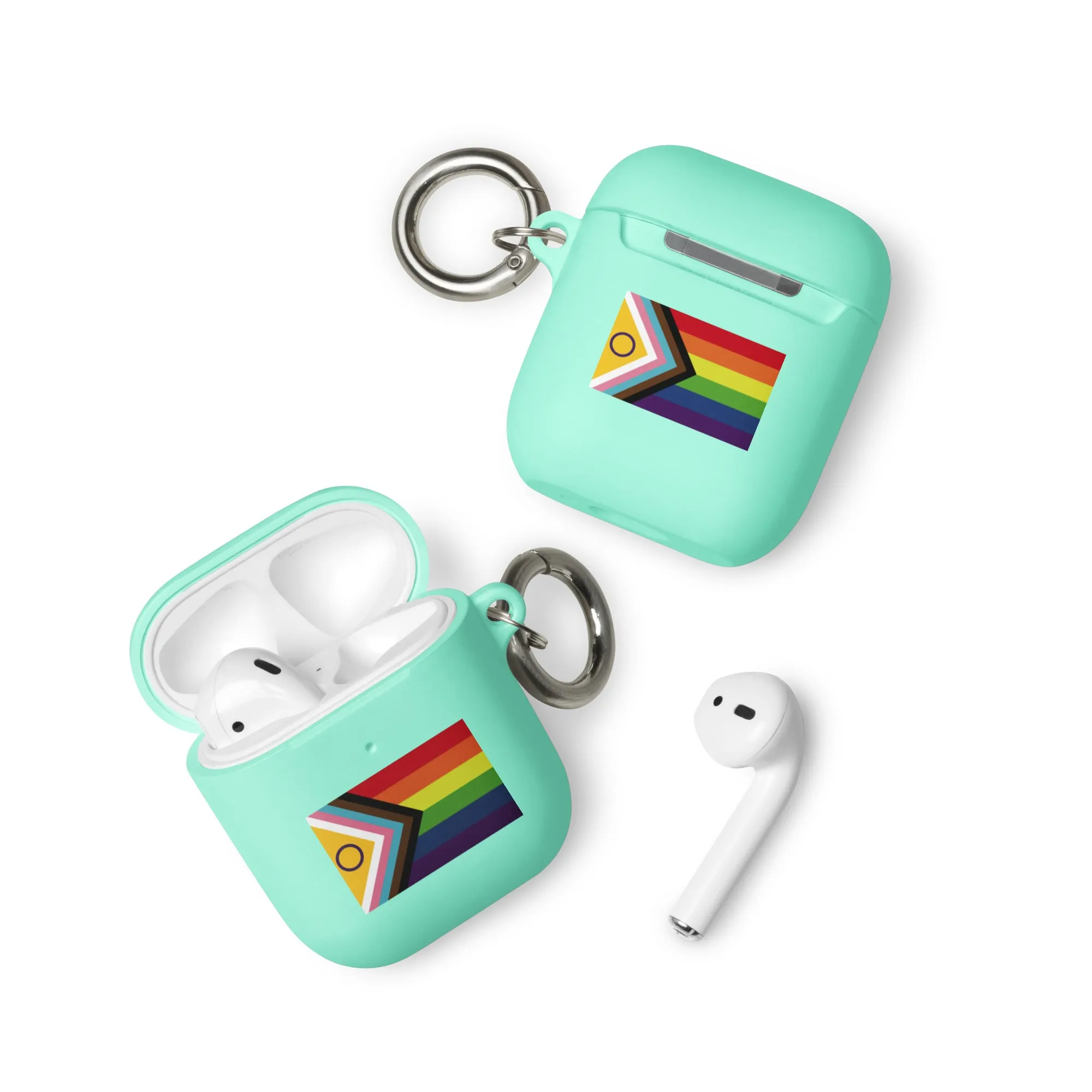 LGBTQ Pride Rubber Case for Apple AirPods® - Intersex Progress Flag