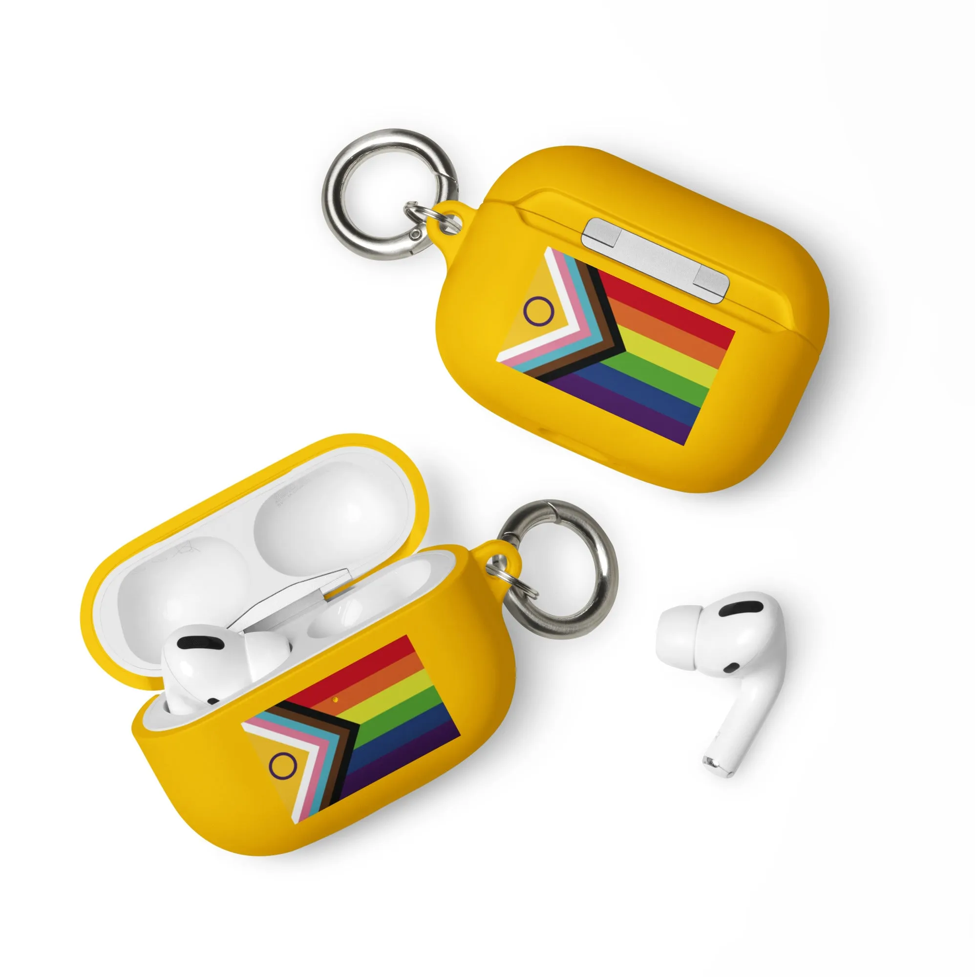 LGBTQ Pride Rubber Case for Apple AirPods® - Intersex Progress Flag