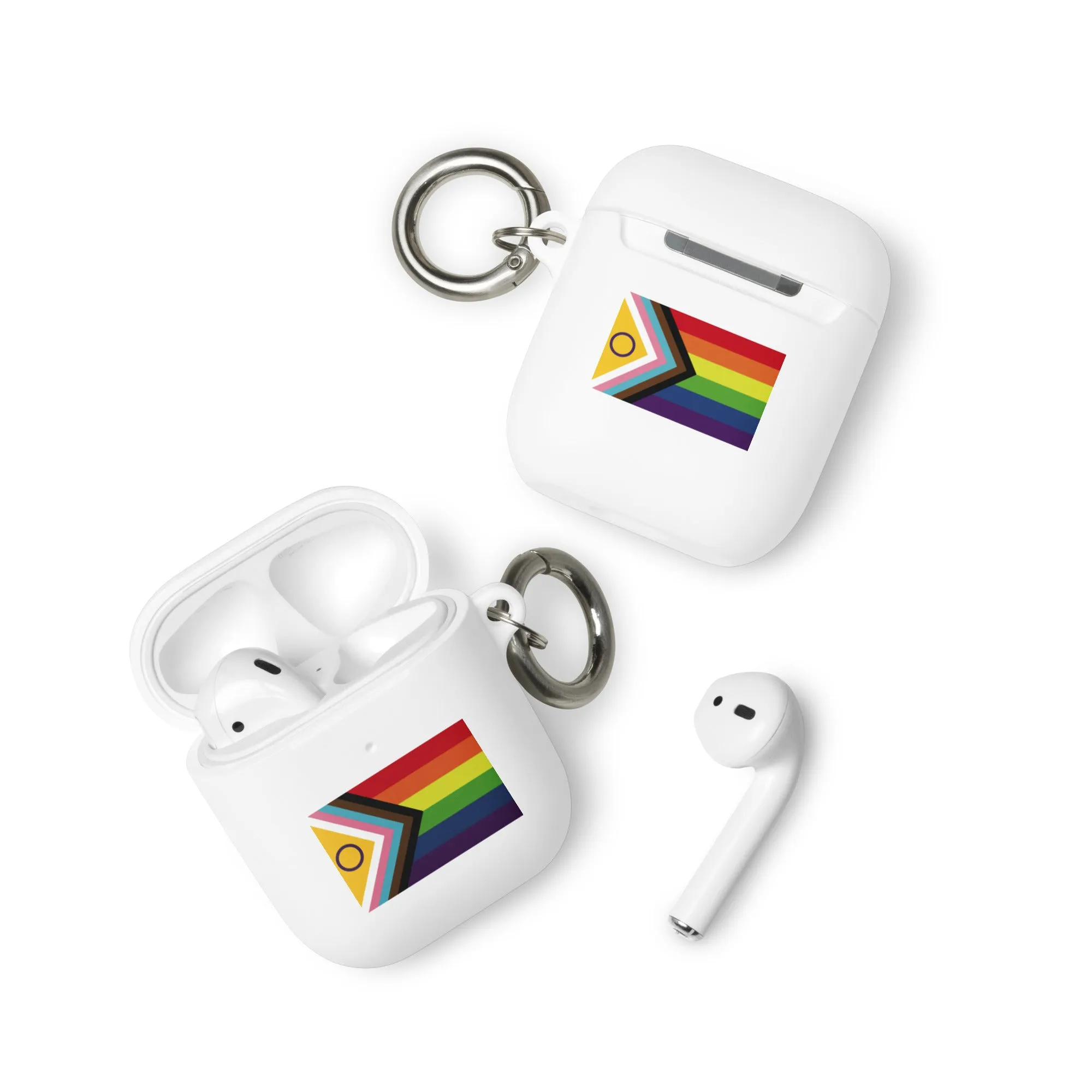 LGBTQ Pride Rubber Case for Apple AirPods® - Intersex Progress Flag
