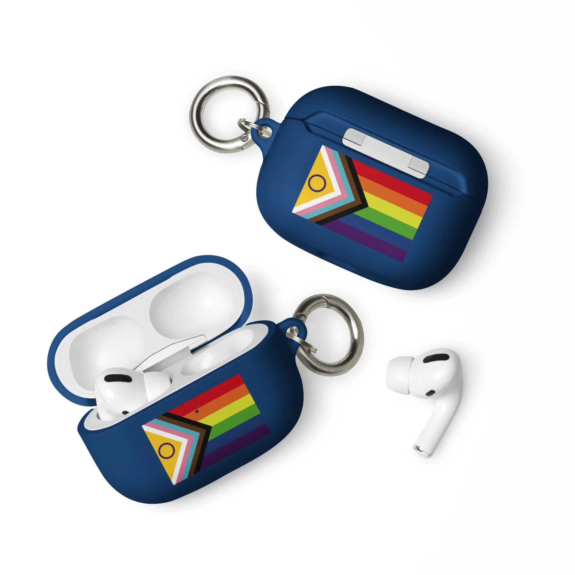 LGBTQ Pride Rubber Case for Apple AirPods® - Intersex Progress Flag