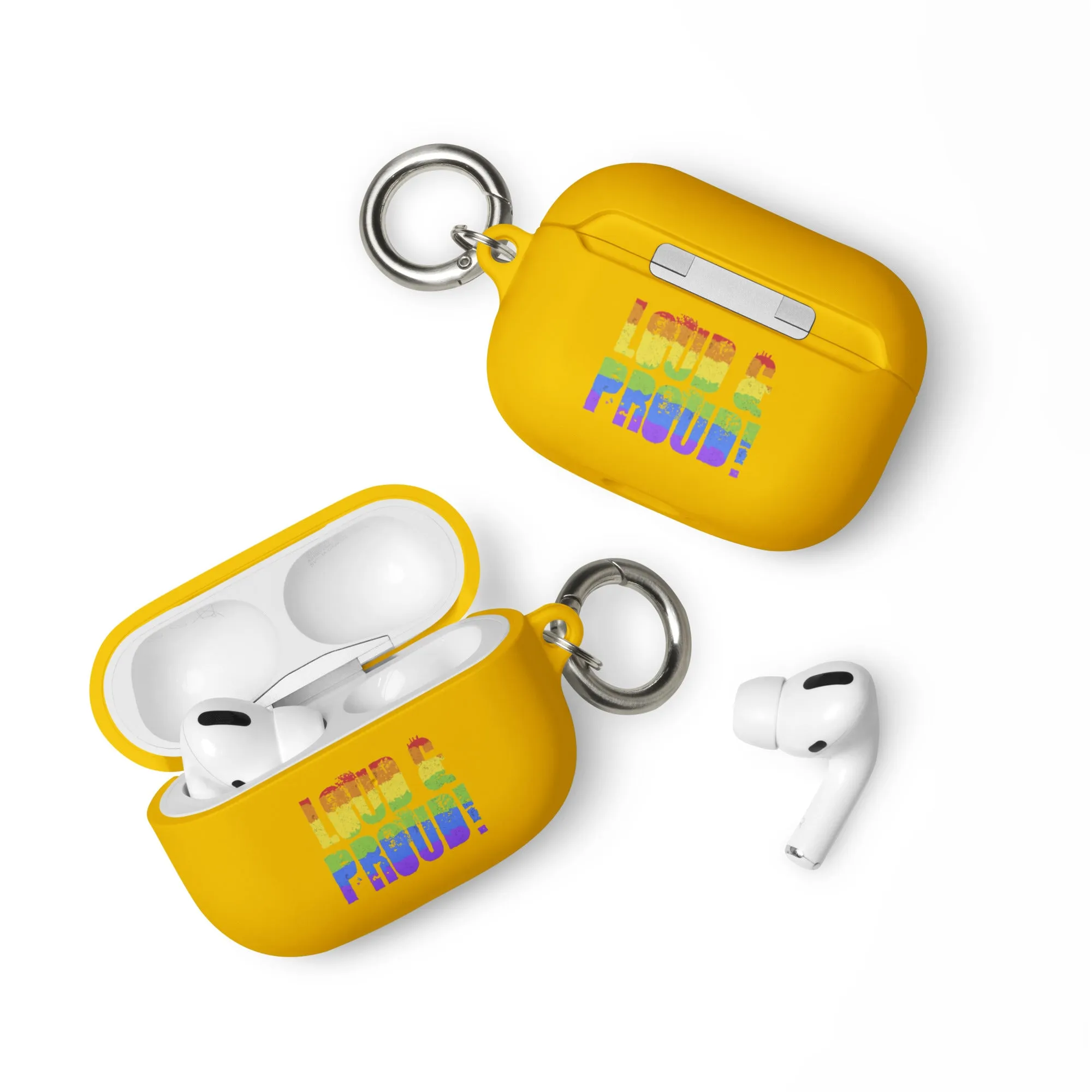 LGBTQ Pride Rubber Case for Apple AirPods - Loud and Proud