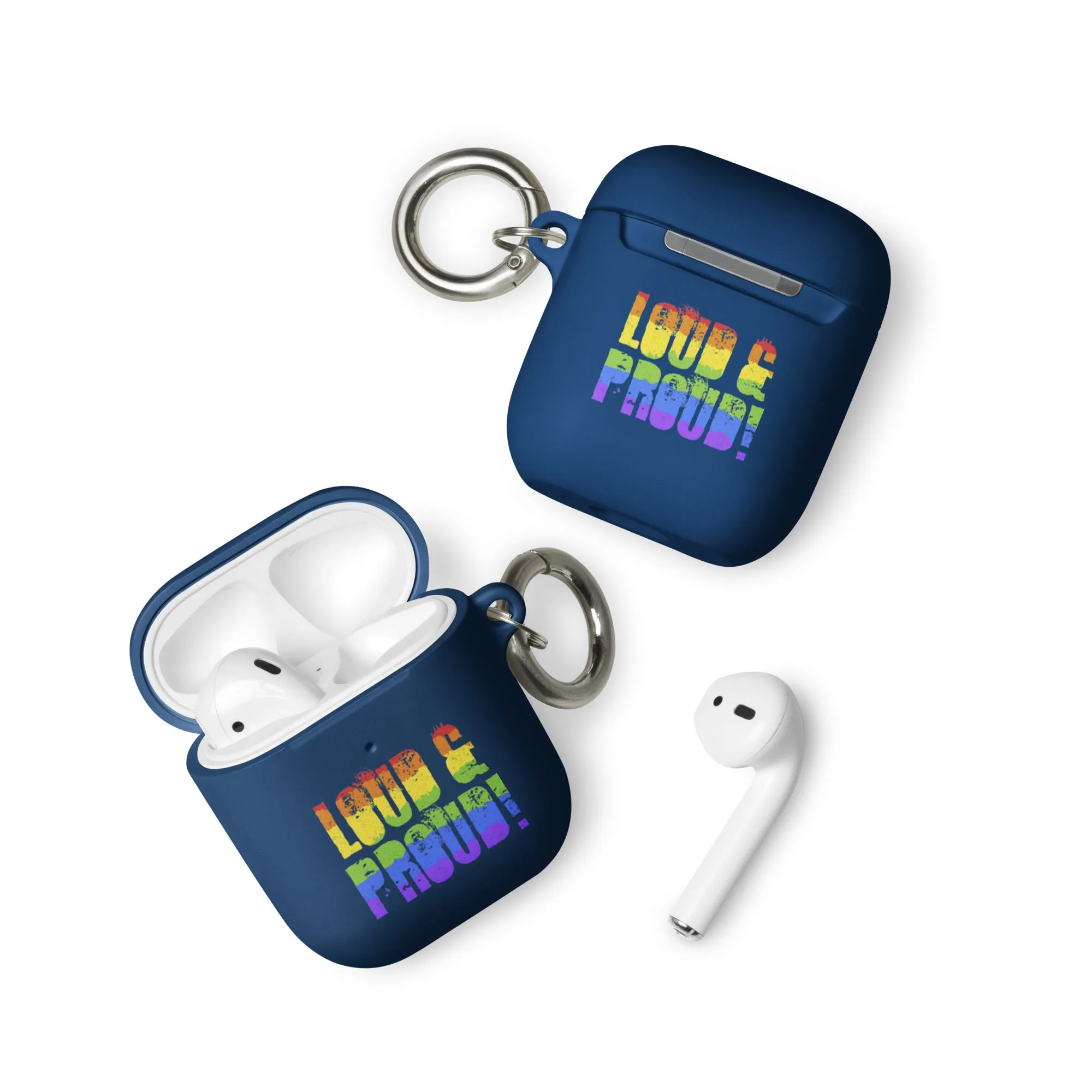 LGBTQ Pride Rubber Case for Apple AirPods - Loud and Proud