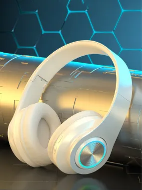 Light Emitting Wireless Headphones,Colorful LED Lights Comfort Over