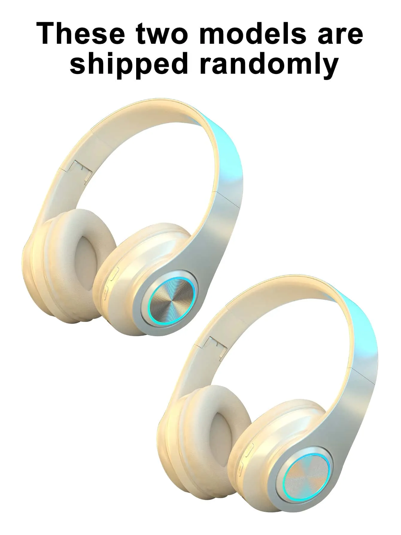Light Emitting Wireless Headphones,Colorful LED Lights Comfort Over