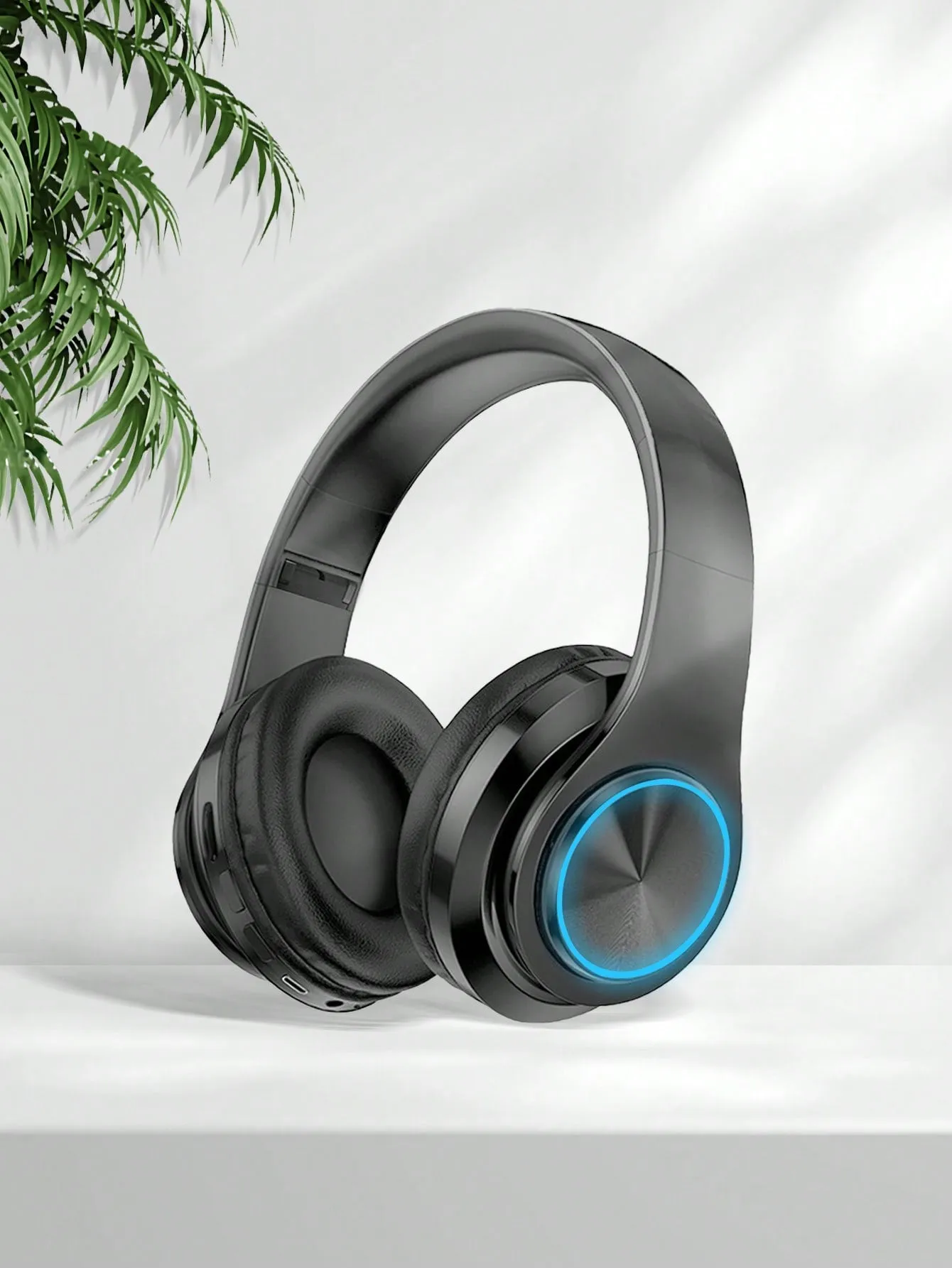 Light Emitting Wireless Headphones,Colorful LED Lights Comfort Over