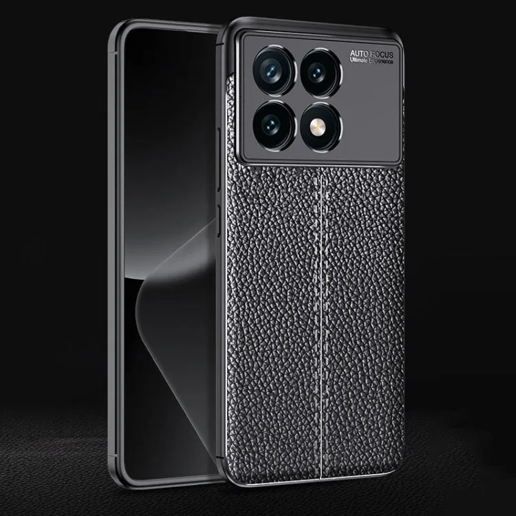 Litchi Texture Durable Shock-Resistant TPU Mobile Cover