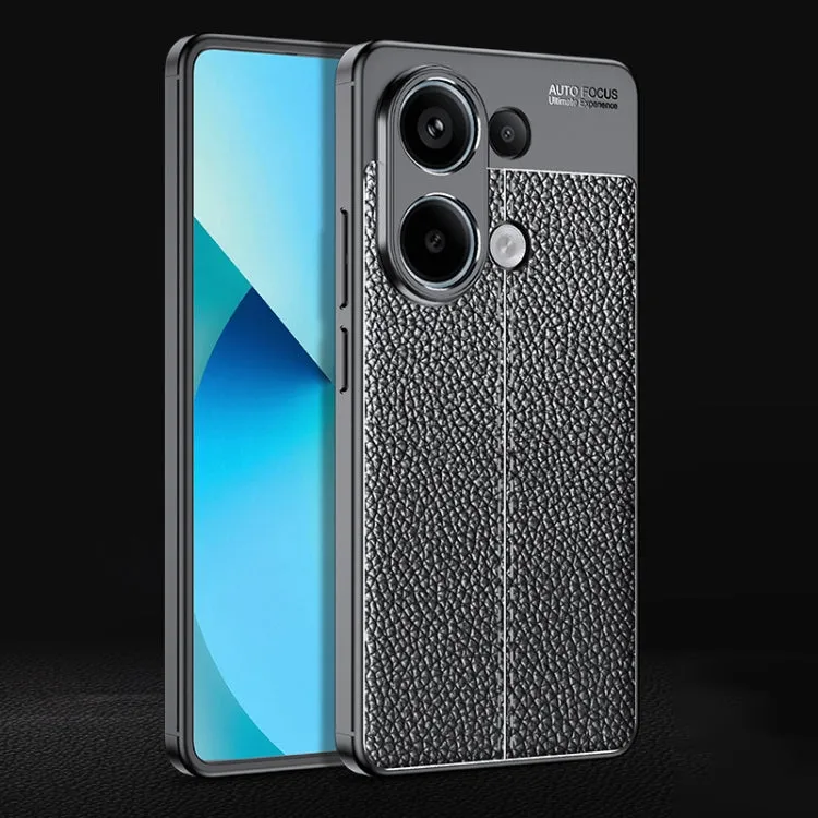 Litchi Texture Durable Shock-Resistant TPU Mobile Cover
