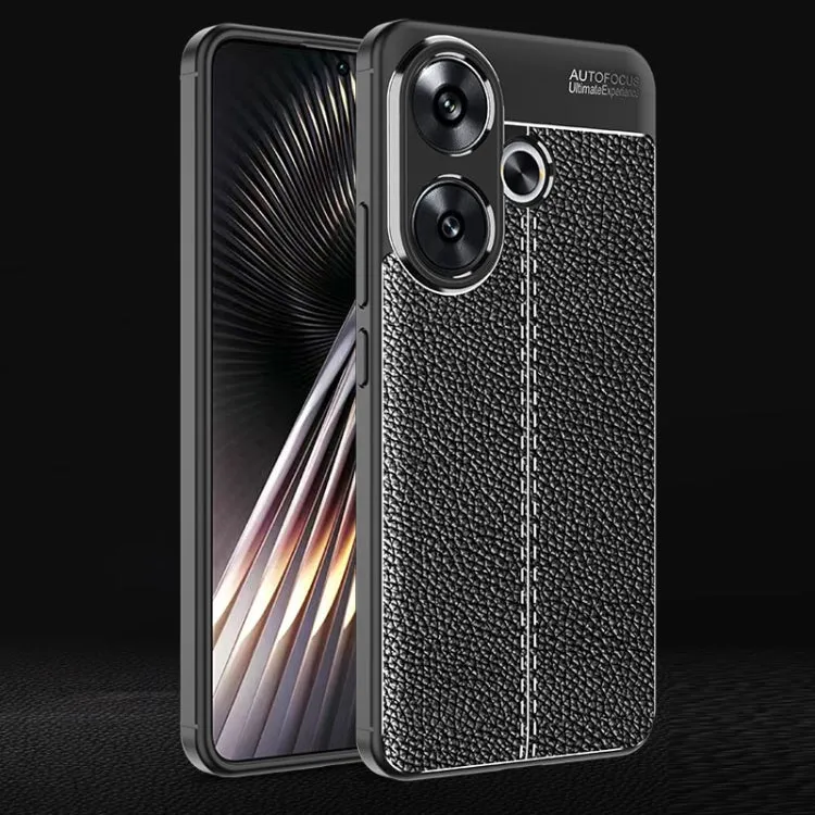 Litchi Texture Durable Shock-Resistant TPU Mobile Cover
