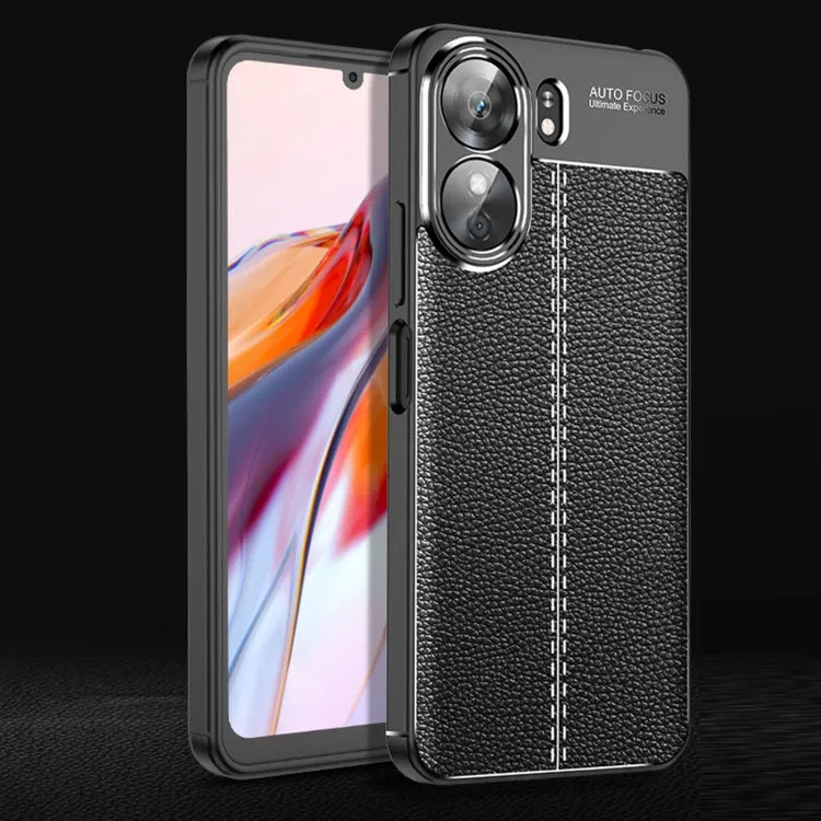Litchi Texture Durable Shock-Resistant TPU Mobile Cover