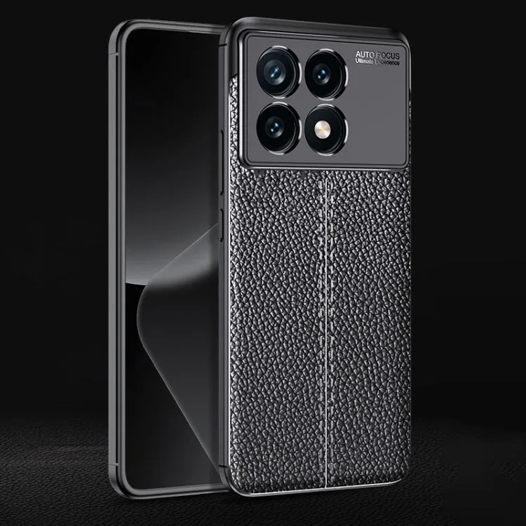 Litchi Texture Durable Shock-Resistant TPU Mobile Cover