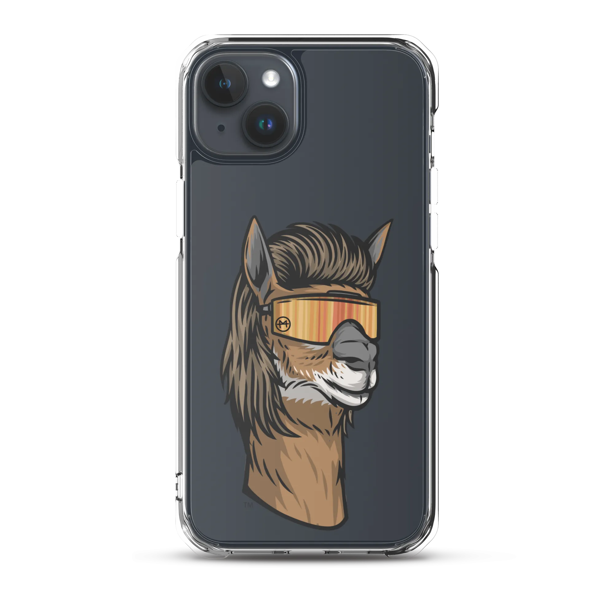Llama Mullet iPhone Case - Clear