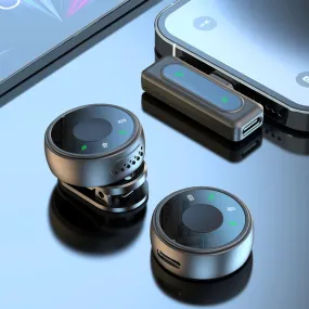 Magnetic Wireless Lavalier Microphone with Noise Cancelling Features