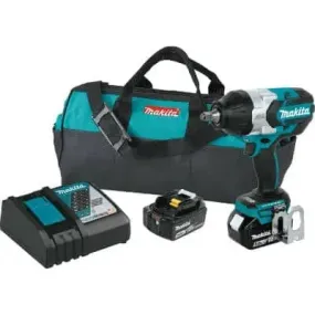 MAKITA - 18V LXT Lithium-Ion Brushless
Cordless High Torque 1/2‚Äù Sq. Drive
Impact Wrench Kit w/ Friction Ring Anvil,
var. spd., rev., L.E.D. Lights, bag (5.0Ah)