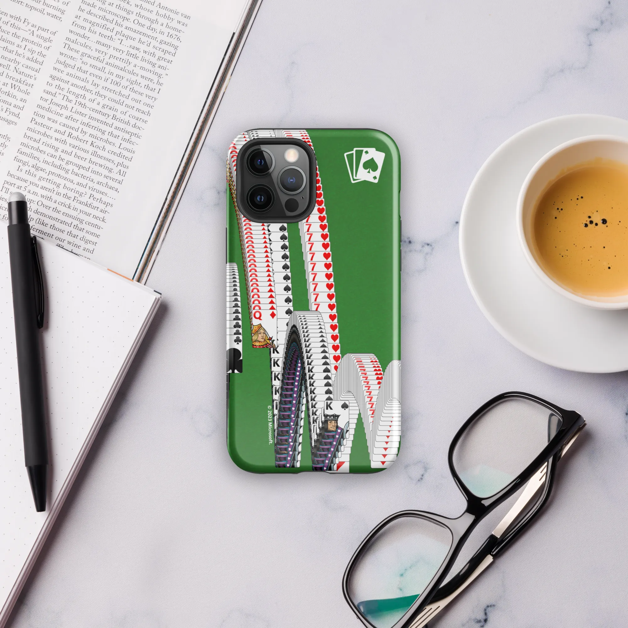 Microsoft Solitaire Bouncing Cards Tough Phone Case - iPhone