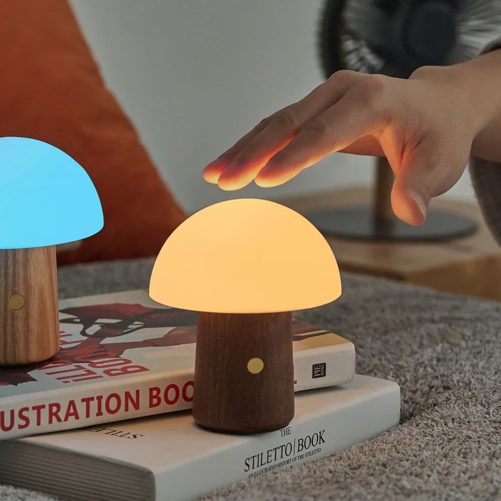 Mini Alice Mushroom Lamp: Walnut