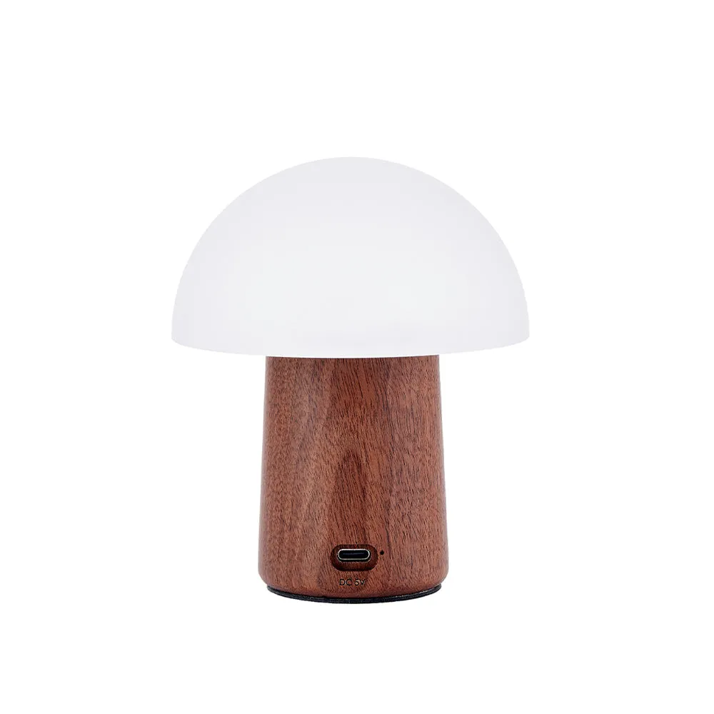 Mini Alice Mushroom Lamp: Walnut