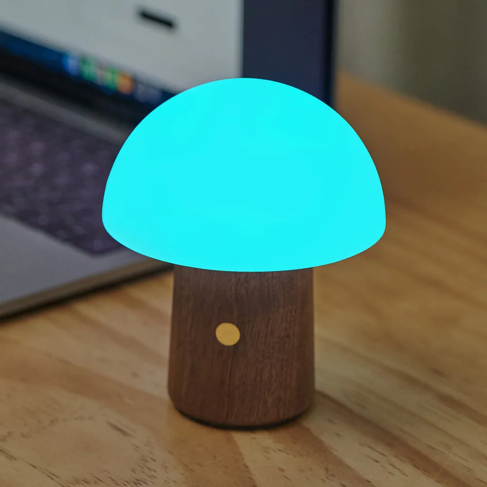 Mini Alice Mushroom Lamp: Walnut
