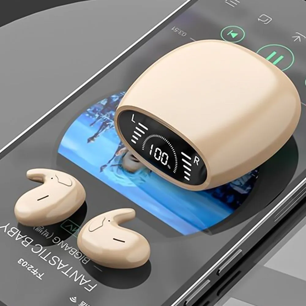 Mini Invisible Sleep Wireless Earphone Bluetooth 5.3 Hidden Earbuds IPX5 Waterproof Noise Cancelling Touch Control Headphone X55