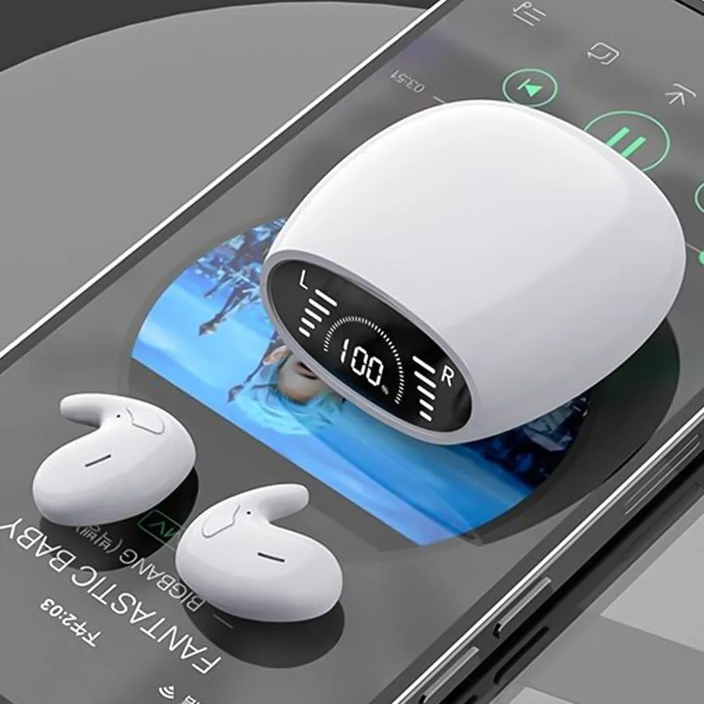 Mini Invisible Sleep Wireless Earphone Bluetooth 5.3 Hidden Earbuds IPX5 Waterproof Noise Cancelling Touch Control Headphone X55