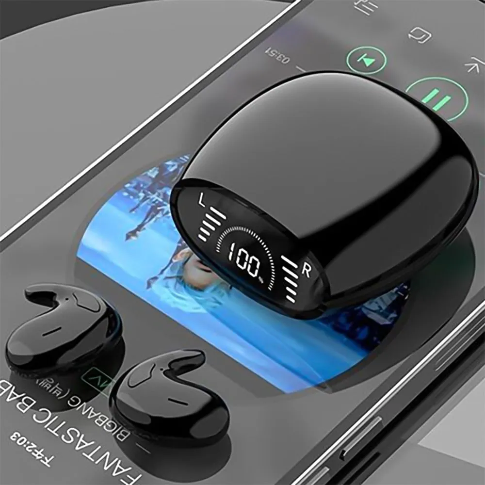 Mini Invisible Sleep Wireless Earphone Bluetooth 5.3 Hidden Earbuds IPX5 Waterproof Noise Cancelling Touch Control Headphone X55