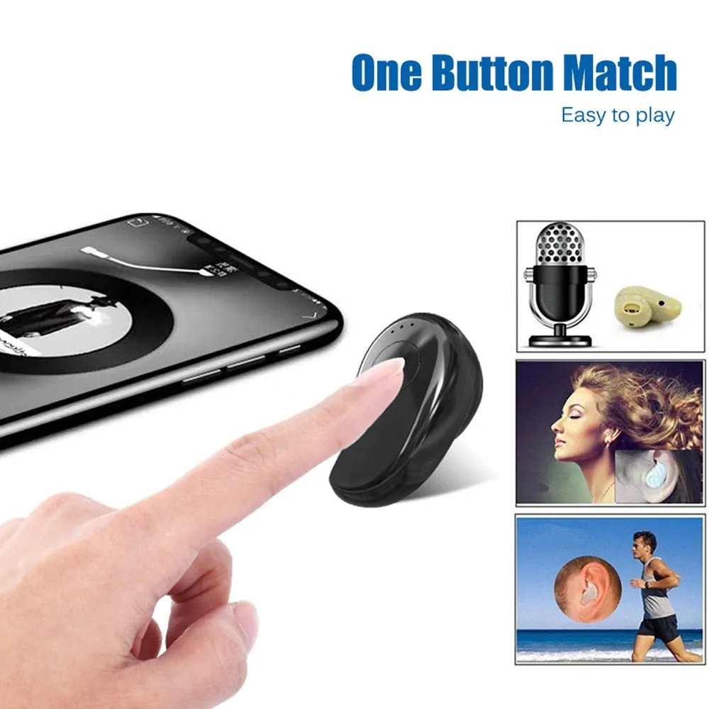 Mini Wireless Bluetooth Earphone in Ear Sport with Mic Handsfree Headset Earbuds for All Phone For Samsung Huawei Xiaomi Android