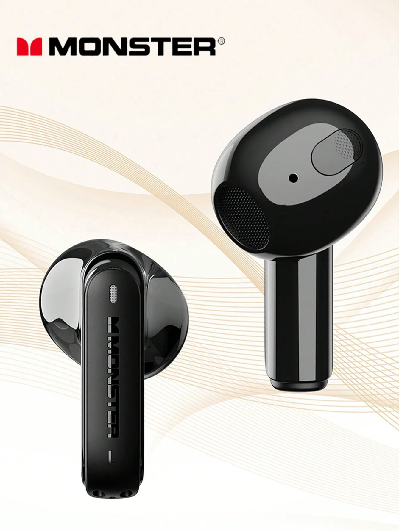 Monster XKT12 Gaming Earphones Wireless Headphones TWS HIFI Sound Sports Earbuds Noise Reduction 300mAh