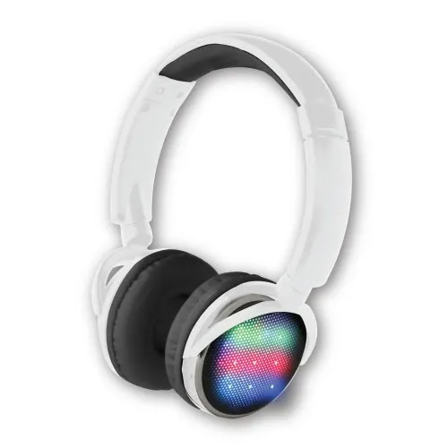 Multicolor Flashing LED Light-Up on Ear Wireless Headphones