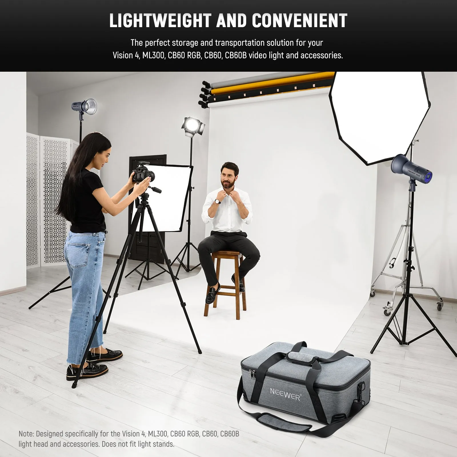 NEEWER PB5 Carrying Bag with Movable Foam Padded