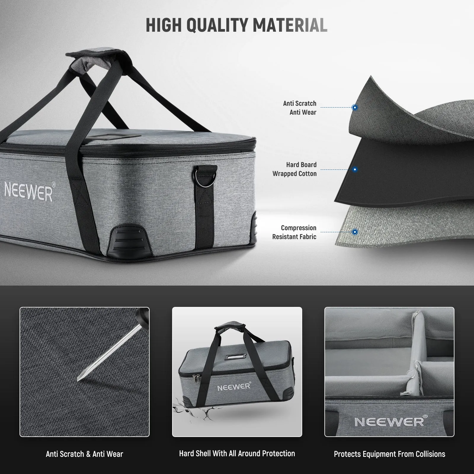 NEEWER PB5 Carrying Bag with Movable Foam Padded