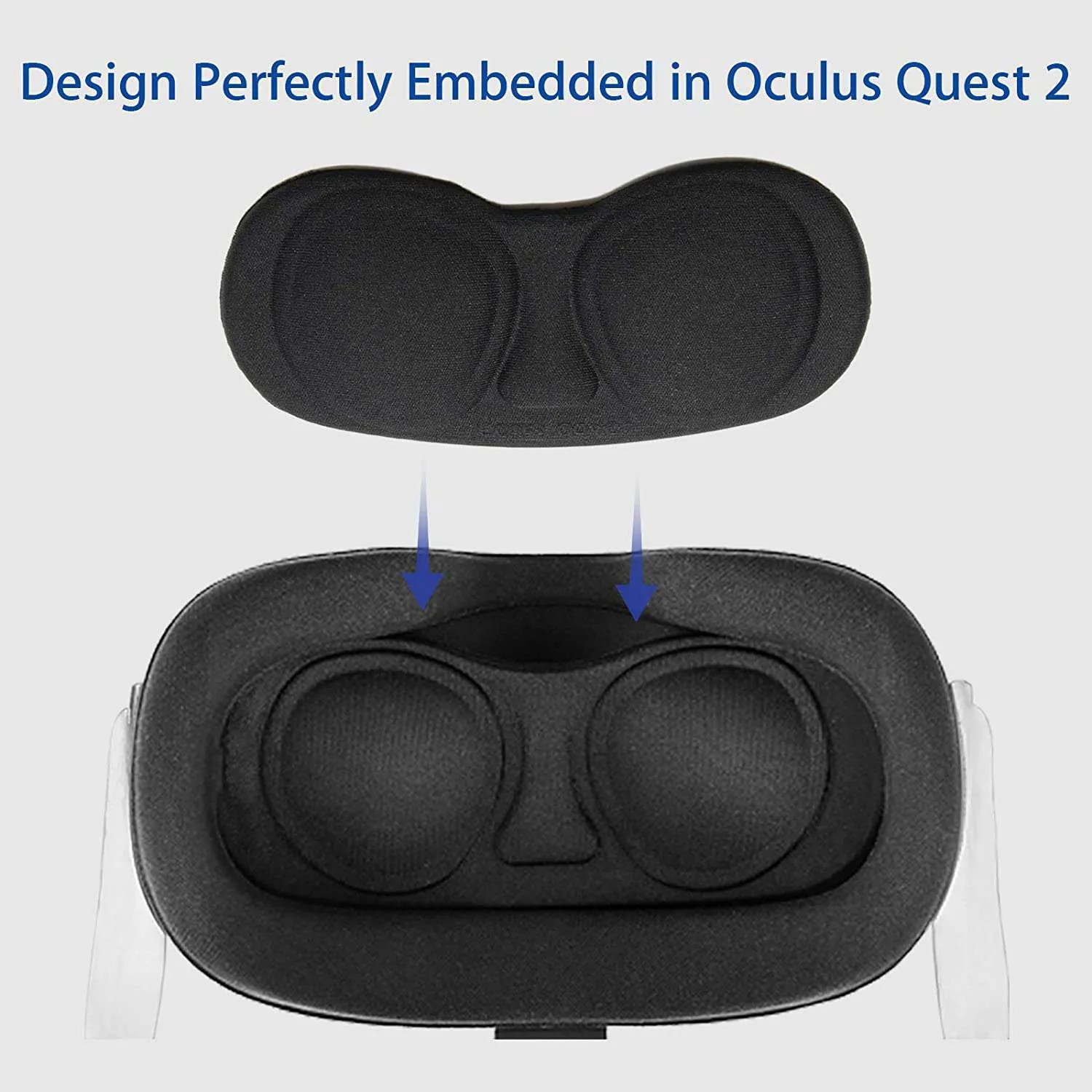 NexiGo PU Leather Face Cover, Lens Cover, and Earbuds Set for Oculus Quest 2