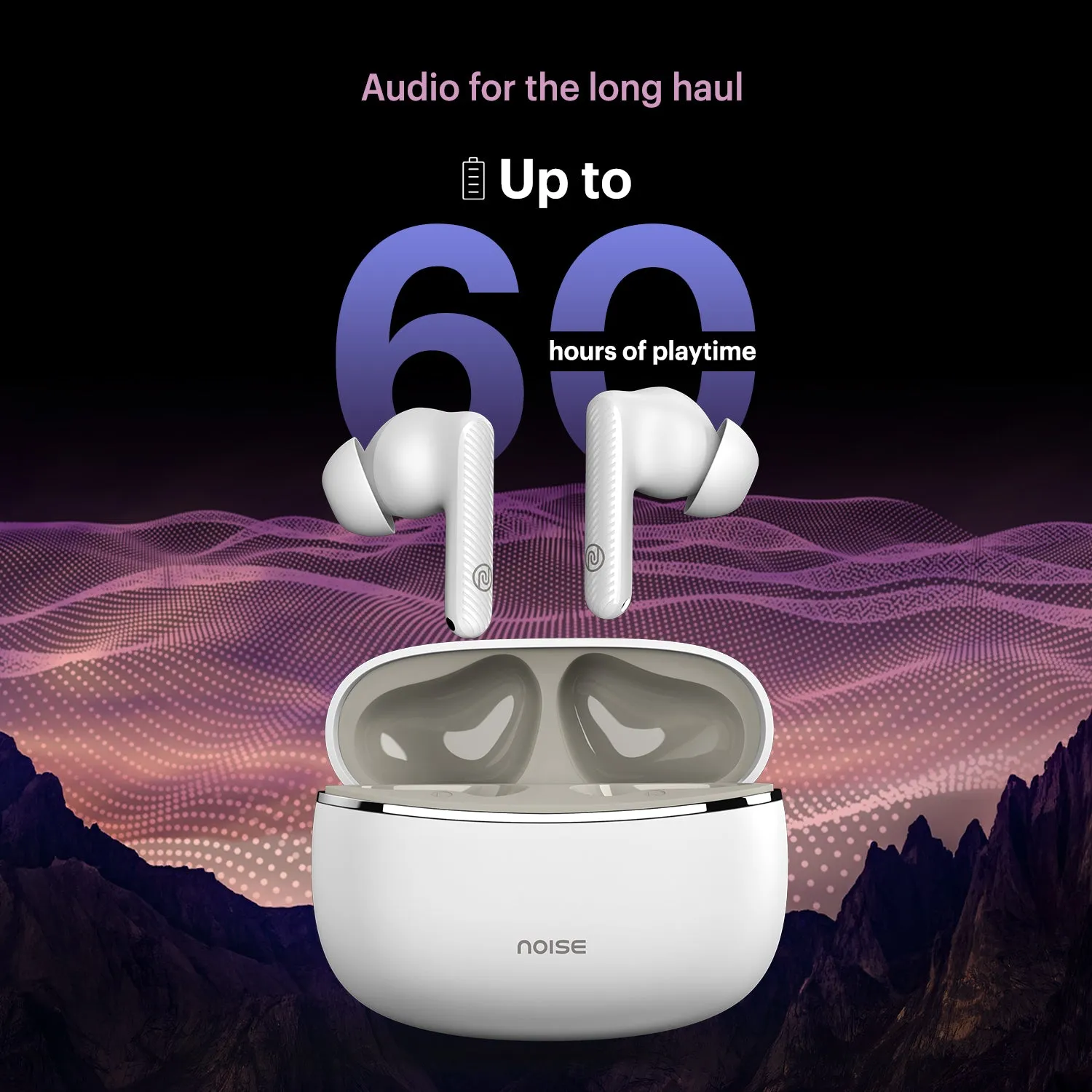 Noise Aura Buds in-Ear Truly Wireless Earbuds with 60H of Playtime, Quad Mic with ENC, Dual Device Pairing, Instacharge (10 min = 150 min), 12mm Polymer Composite Driver, BT v5.3