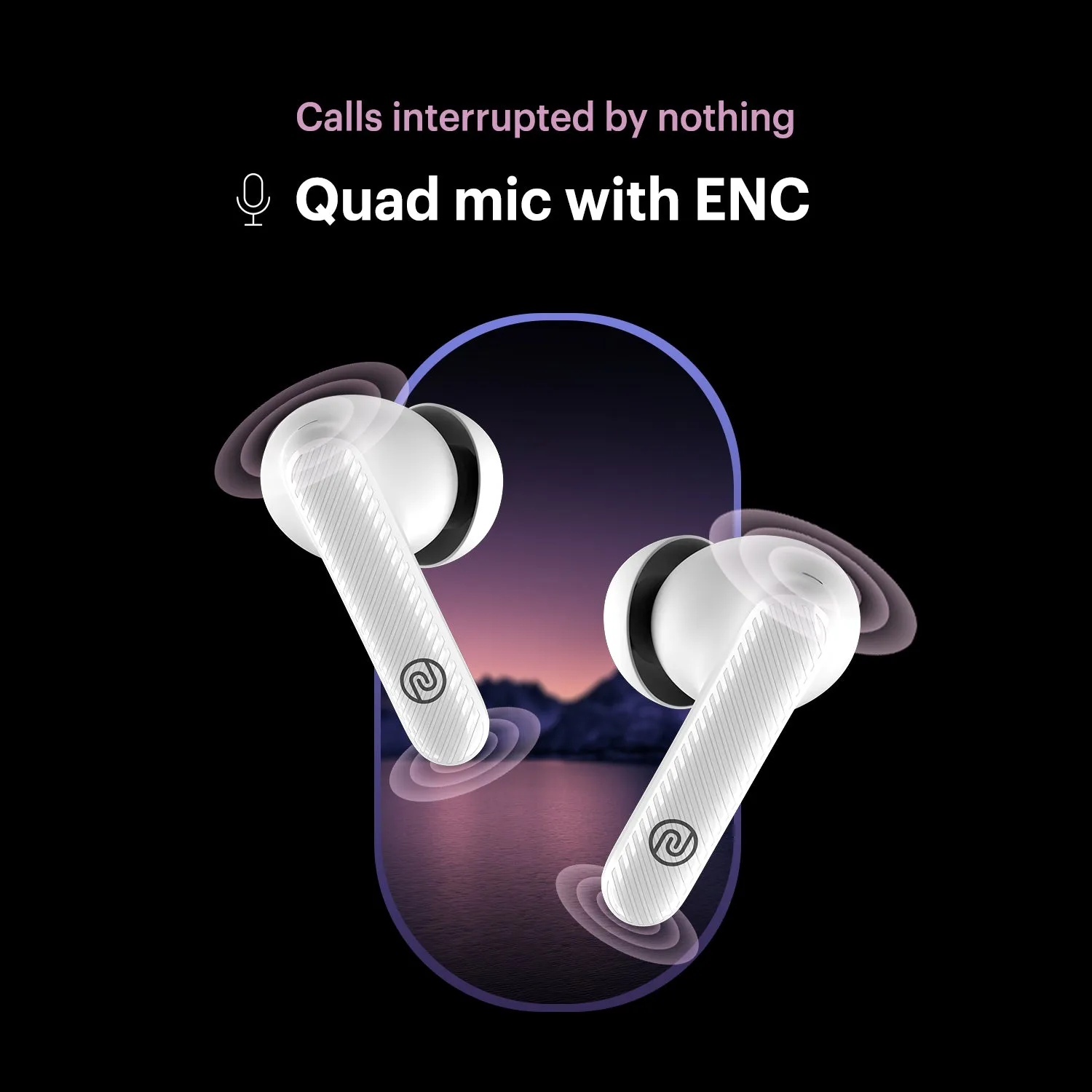 Noise Aura Buds in-Ear Truly Wireless Earbuds with 60H of Playtime, Quad Mic with ENC, Dual Device Pairing, Instacharge (10 min = 150 min), 12mm Polymer Composite Driver, BT v5.3