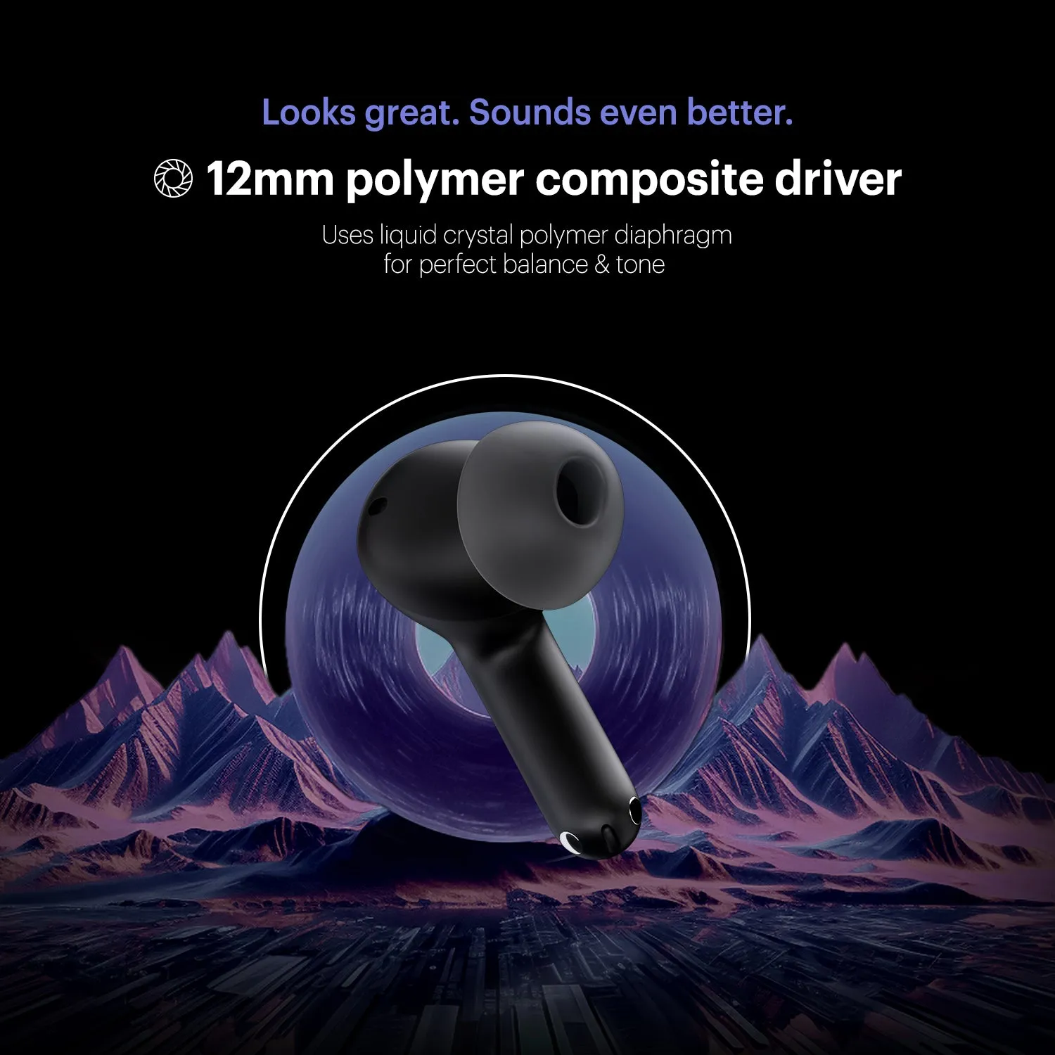 Noise Aura Buds in-Ear Truly Wireless Earbuds with 60H of Playtime, Quad Mic with ENC, Dual Device Pairing, Instacharge (10 min = 150 min), 12mm Polymer Composite Driver, BT v5.3