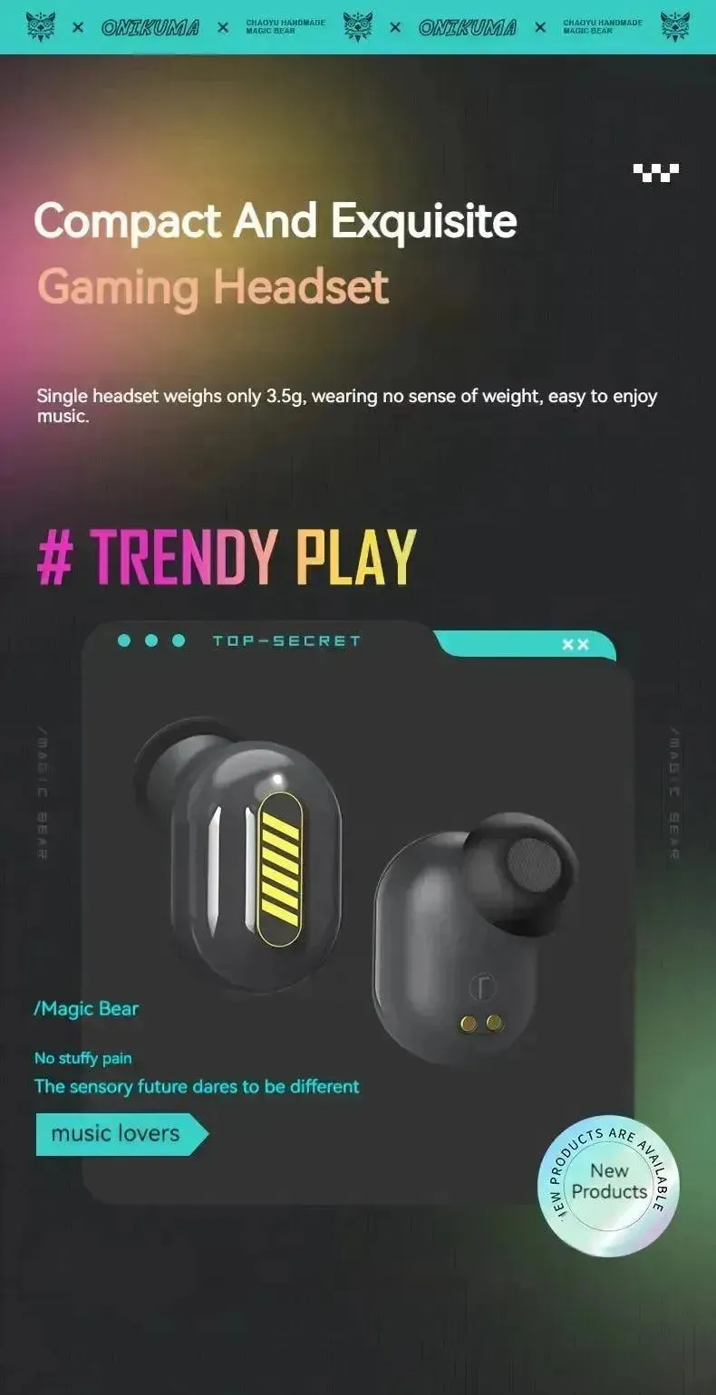 ONIKUMA T20 Wireless Gaming Earbuds