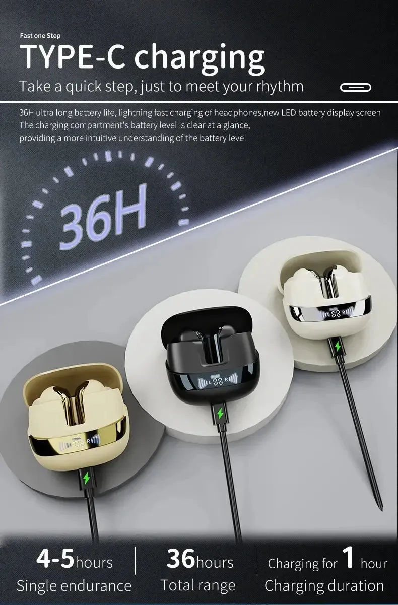 Original XIAOMI F8 Wireless Headphones Charging Bluetooth Headset Earbuds Noise Reduction Earphones Led Display Sport With Mic